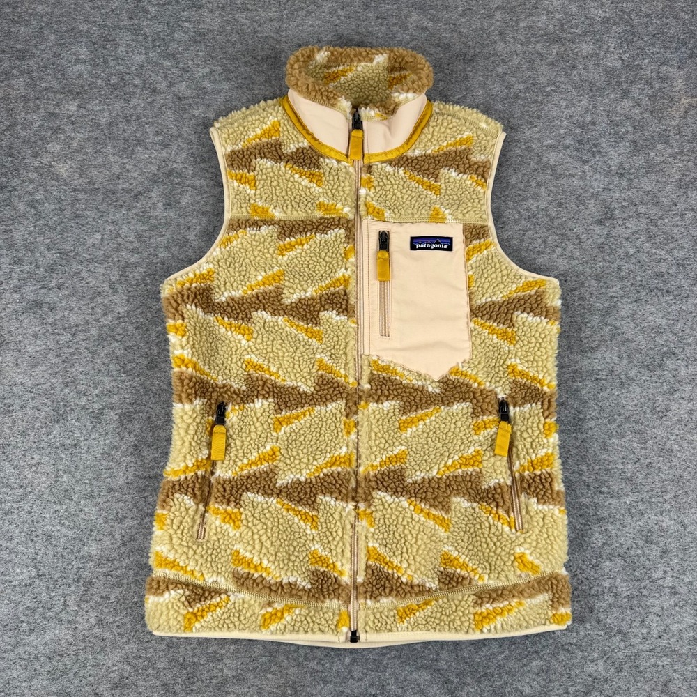 Patagonia Classic Retro-X Vest Sherpa Fleece Take Root Natural 23083 Womens XS